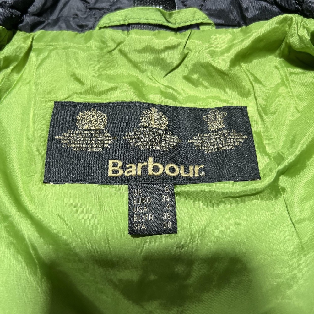 Barbour Chelsea Quilt‎ Lightweight Flyweight Jacket Womens US 4 UK 8 Black - Picture 7 of 16